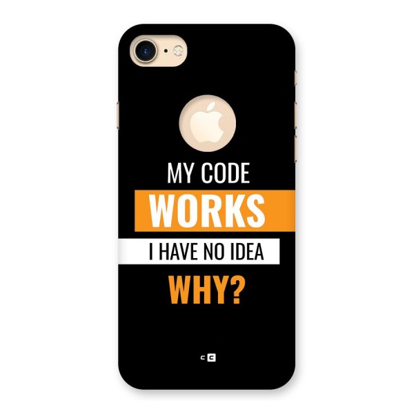 Coders Thought Back Case for iPhone 8 Logo Cut