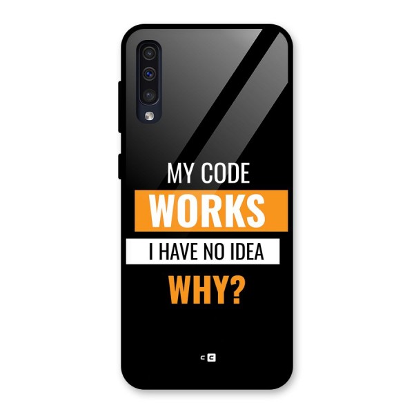 Coders Thought Glass Back Case for Galaxy A50