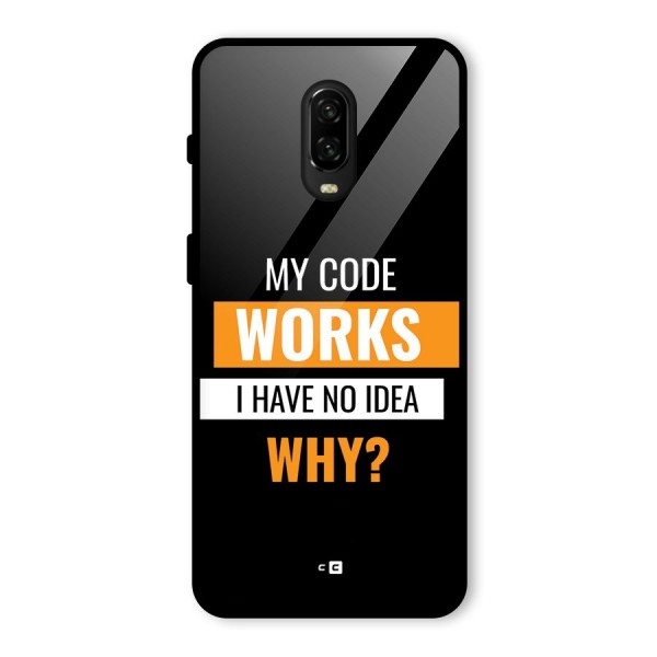 Coders Thought Glass Back Case for OnePlus 6T