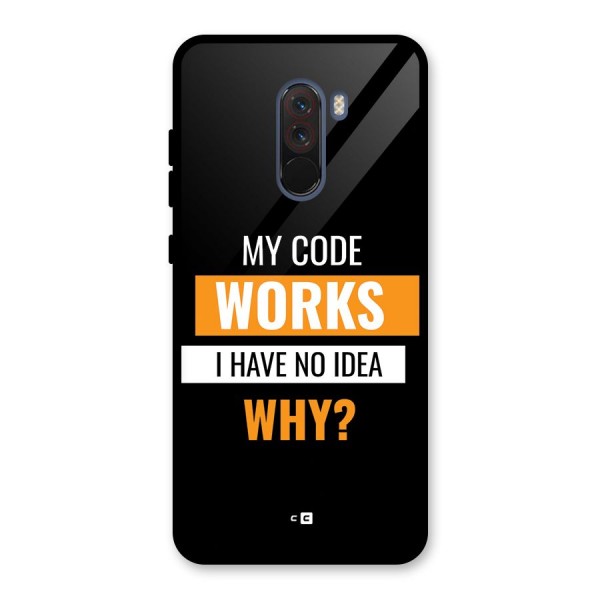 Coders Thought Glass Back Case for Poco F1