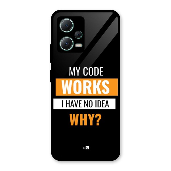 Coders Thought Glass Back Case for Poco X5