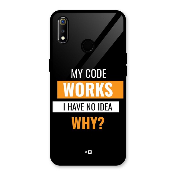 Coders Thought Glass Back Case for Realme 3