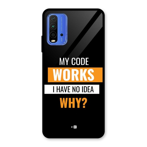 Coders Thought Glass Back Case for Redmi 9 Power