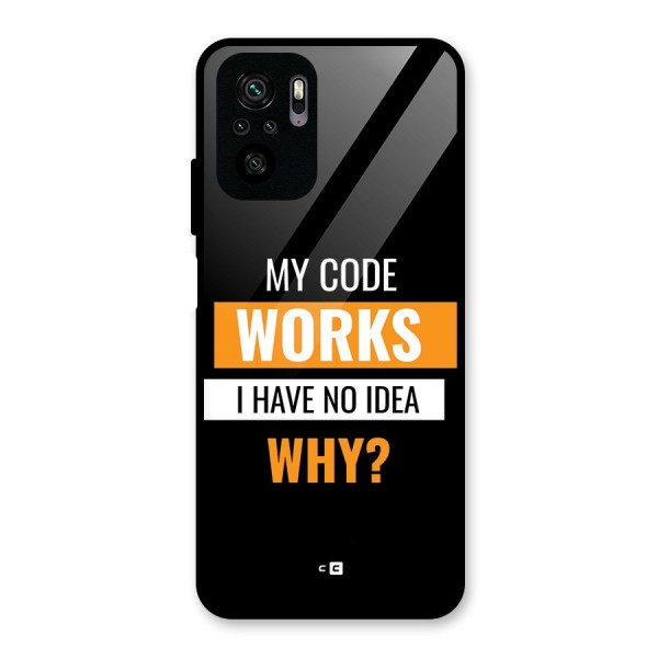 Coders Thought Glass Back Case for Redmi Note 10