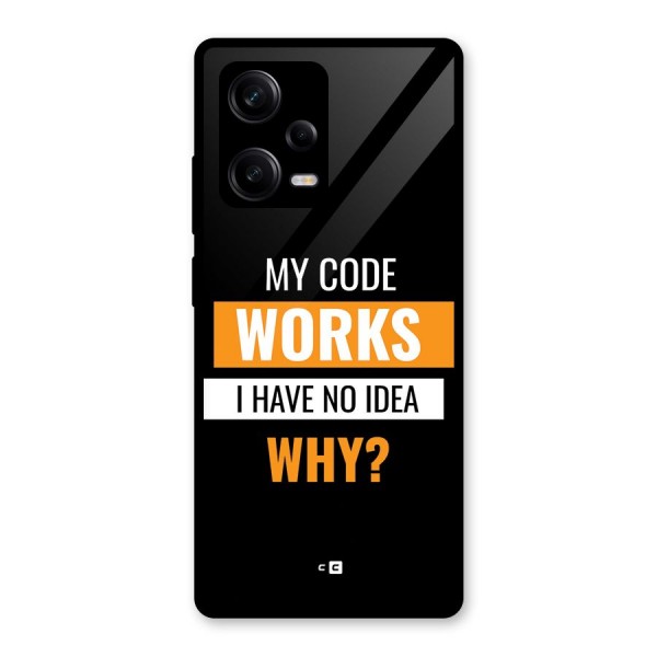 Coders Thought Glass Back Case for Redmi Note 12 Pro