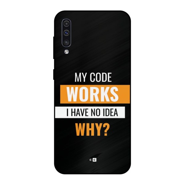 Coders Thought Metal Back Case for Galaxy A50s