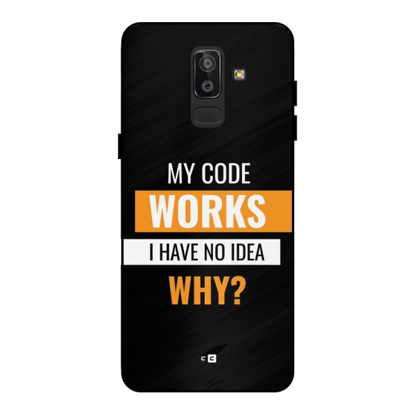 Coders Thought Metal Back Case for Galaxy J8