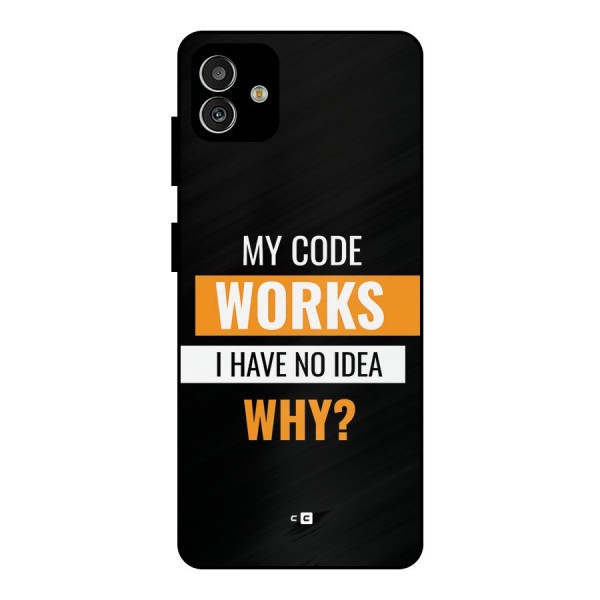 Coders Thought Metal Back Case for Galaxy M13 5G