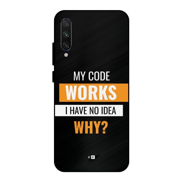 Coders Thought Metal Back Case for Mi A3