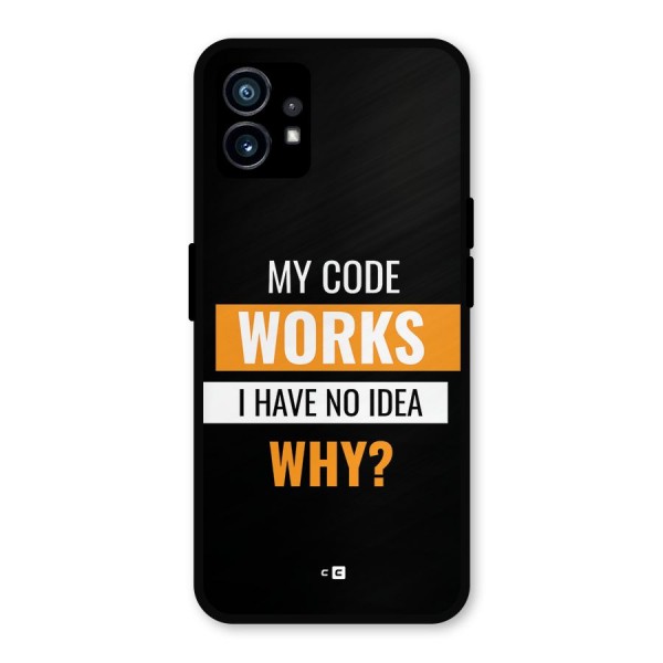 Coders Thought Metal Back Case for Nothing Phone 1