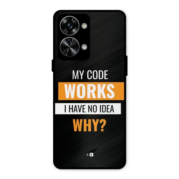 Coders Thought Metal Back Case for OnePlus Nord 2T