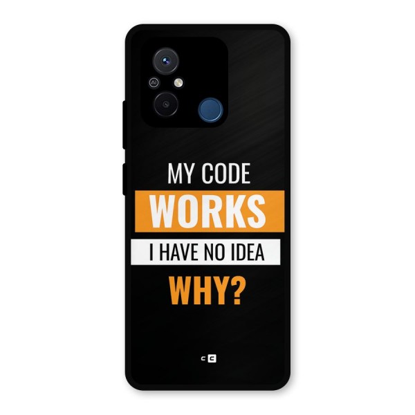 Coders Thought Metal Back Case for Poco C55