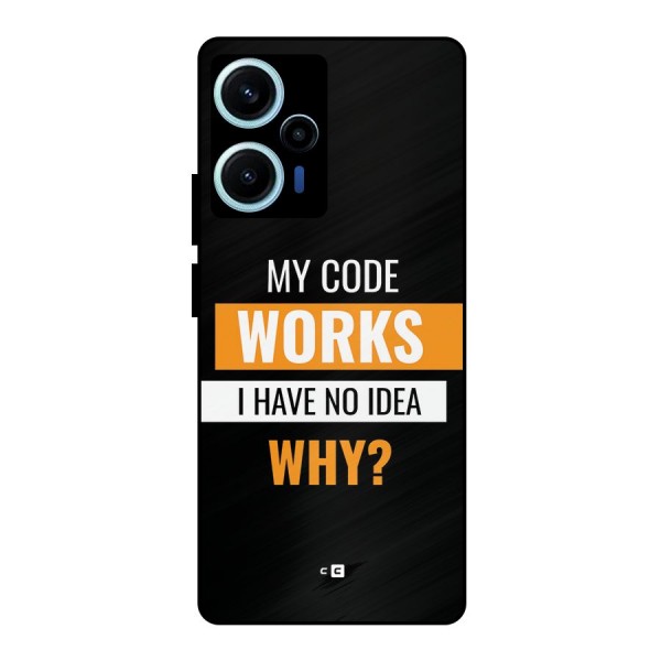 Coders Thought Metal Back Case for Poco F5