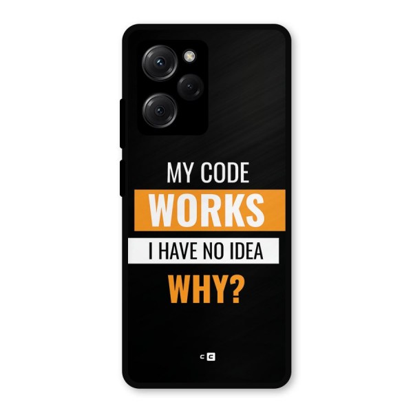 Coders Thought Metal Back Case for Poco X5 Pro