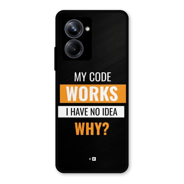 Coders Thought Metal Back Case for Realme 10 Pro