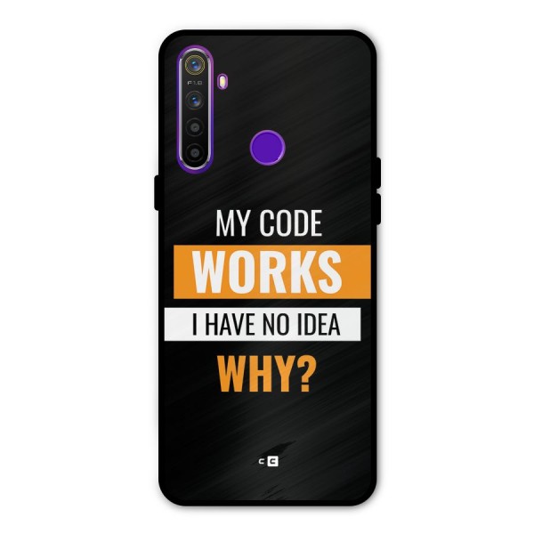 Coders Thought Metal Back Case for Realme 5i