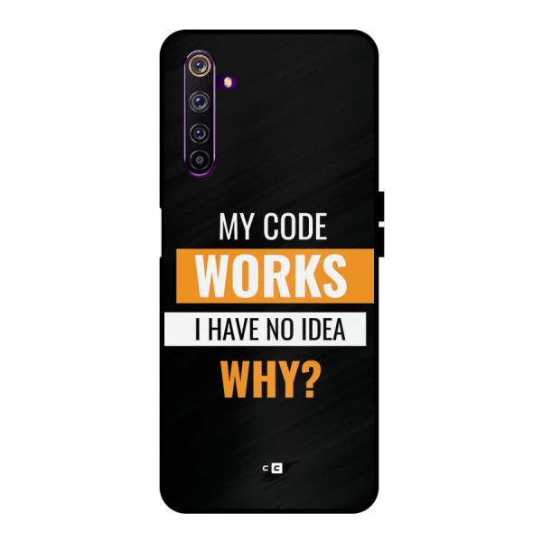 Coders Thought Metal Back Case for Realme 6 Pro