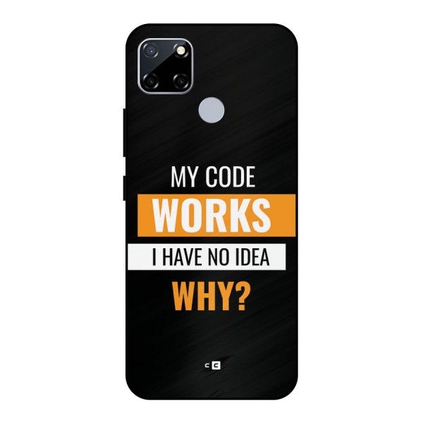 Coders Thought Metal Back Case for Realme Narzo 20