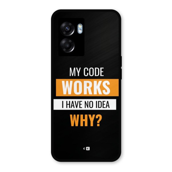 Coders Thought Metal Back Case for Realme Narzo 50 5G