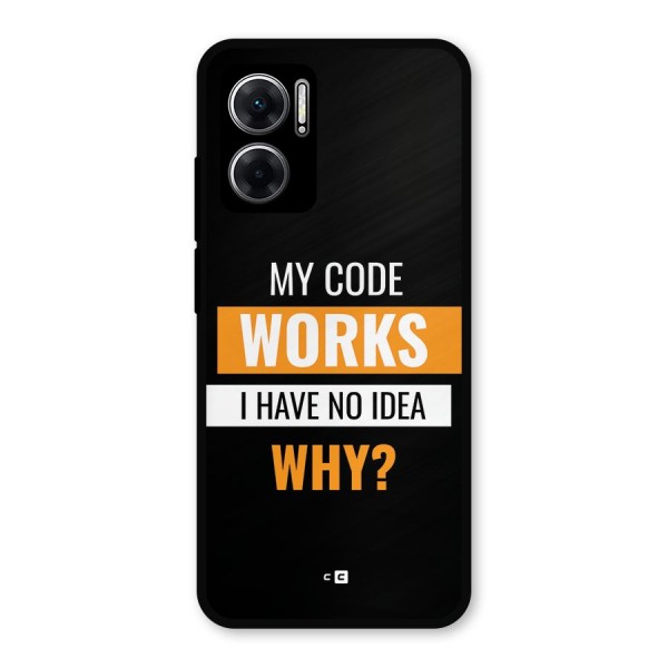 Coders Thought Metal Back Case for Redmi 11 Prime 5G