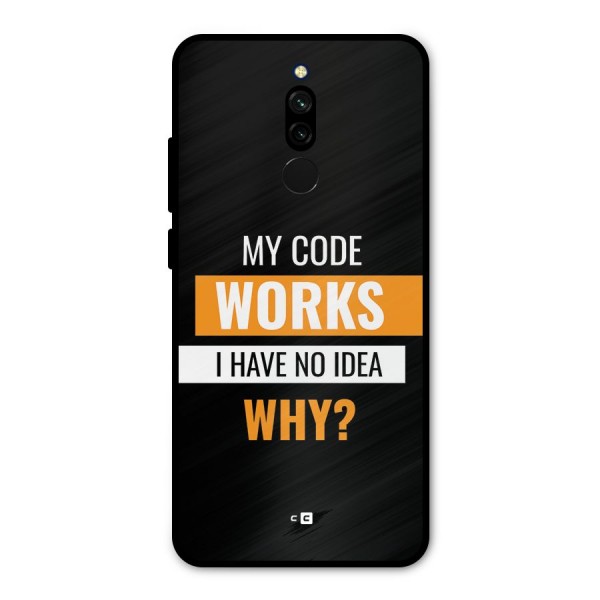 Coders Thought Metal Back Case for Redmi 8