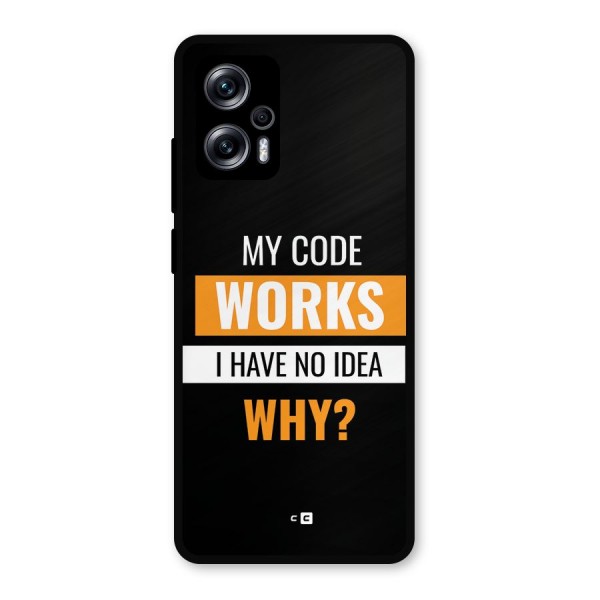 Coders Thought Metal Back Case for Redmi K50i