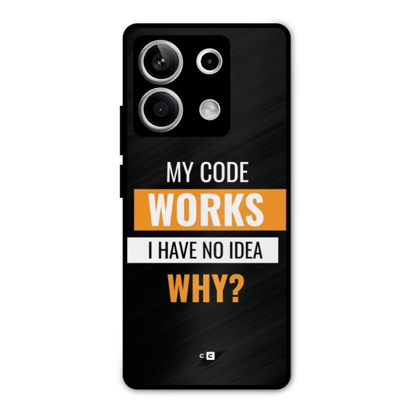 Coders Thought Metal Back Case for Redmi Note 13 5G