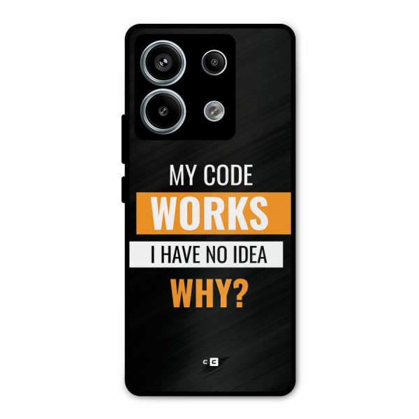 Coders Thought Metal Back Case for Redmi Note 13 Pro 5G