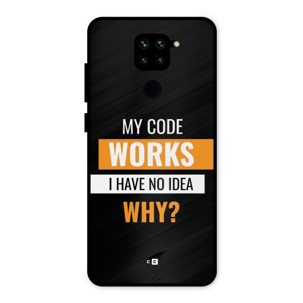 Coders Thought Metal Back Case for Redmi Note 9