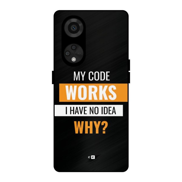 Coders Thought Metal Back Case for Reno8 T 5G