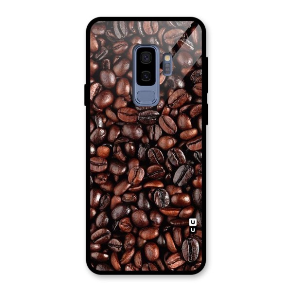 Coffee Beans Texture Glass Back Case for Galaxy S9 Plus