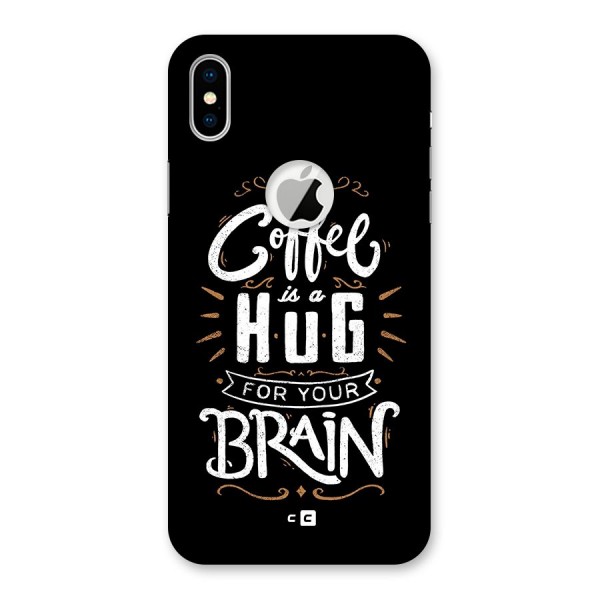 Coffee Brain Back Case for iPhone XS Logo Cut