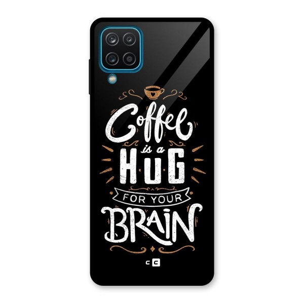 Coffee Brain Glass Back Case for Galaxy A12