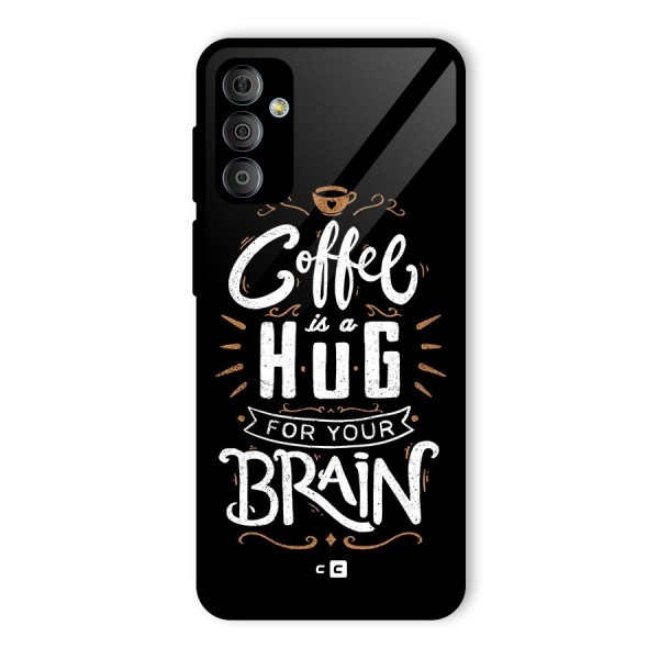 Coffee Brain Glass Back Case for Galaxy F23