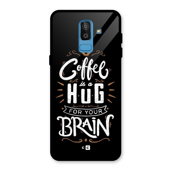 Coffee Brain Glass Back Case for Galaxy J8