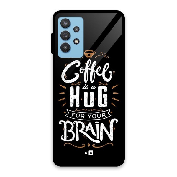 Coffee Brain Glass Back Case for Galaxy M32 5G