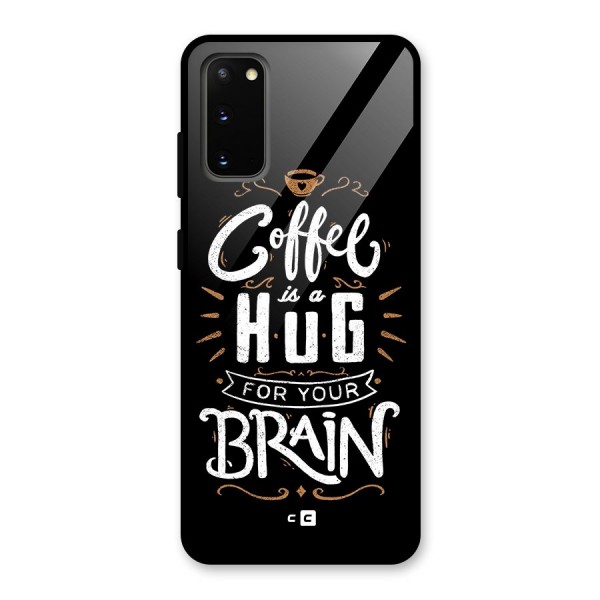 Coffee Brain Glass Back Case for Galaxy S20