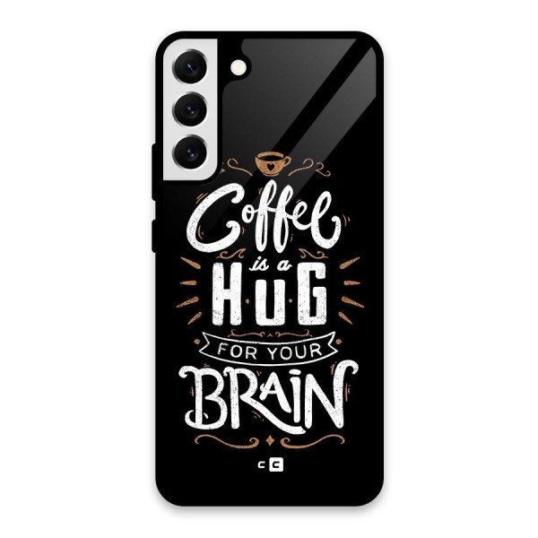 Coffee Brain Glass Back Case for Galaxy S22 Plus 5G