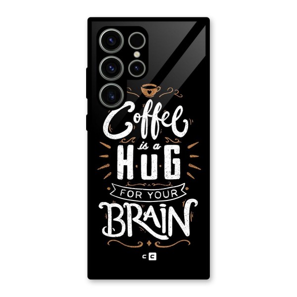 Coffee Brain Glass Back Case for Galaxy S23 Ultra