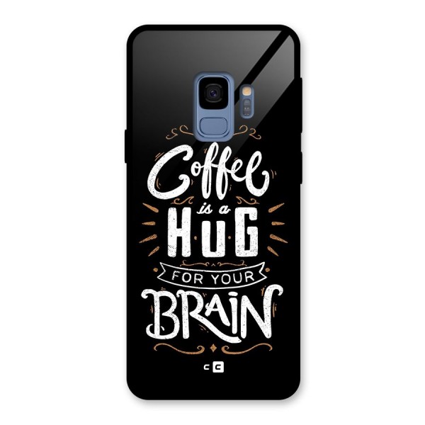 Coffee Brain Glass Back Case for Galaxy S9