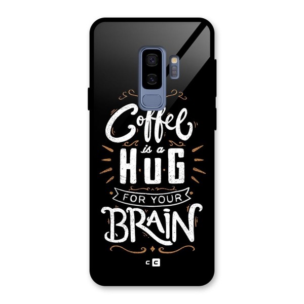 Coffee Brain Glass Back Case for Galaxy S9 Plus