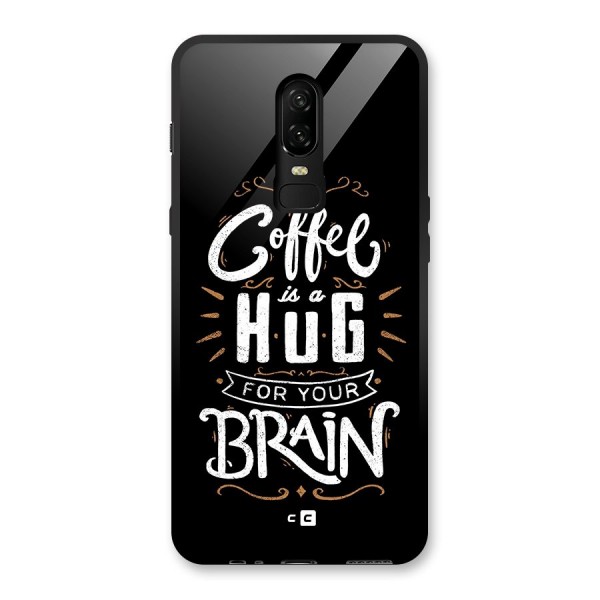 Coffee Brain Glass Back Case for OnePlus 6