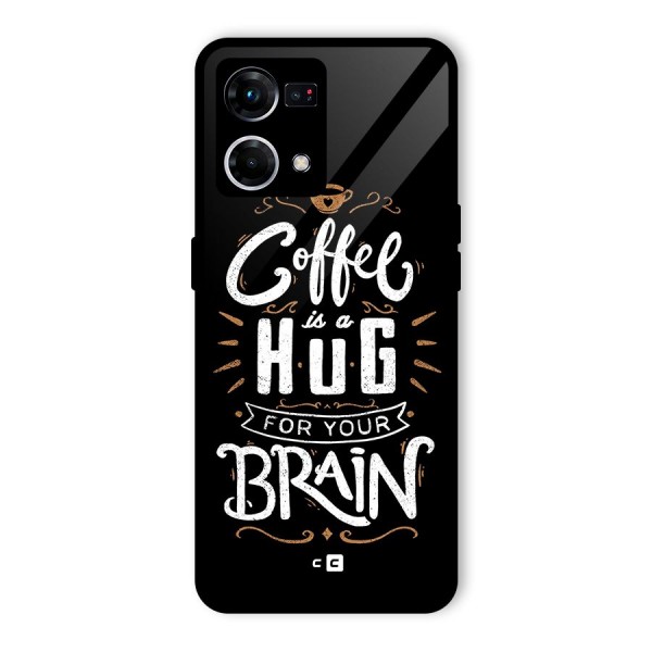 Coffee Brain Glass Back Case for Oppo F21 Pro 4G