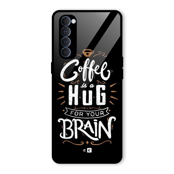 Coffee Brain Glass Back Case for Oppo Reno4 Pro