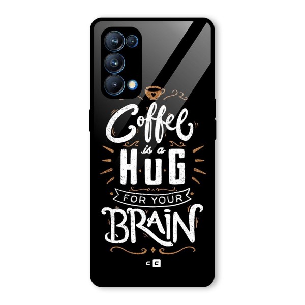 Coffee Brain Glass Back Case for Oppo Reno5 Pro 5G