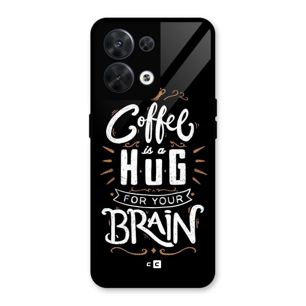 Coffee Brain Glass Back Case for Oppo Reno8 5G