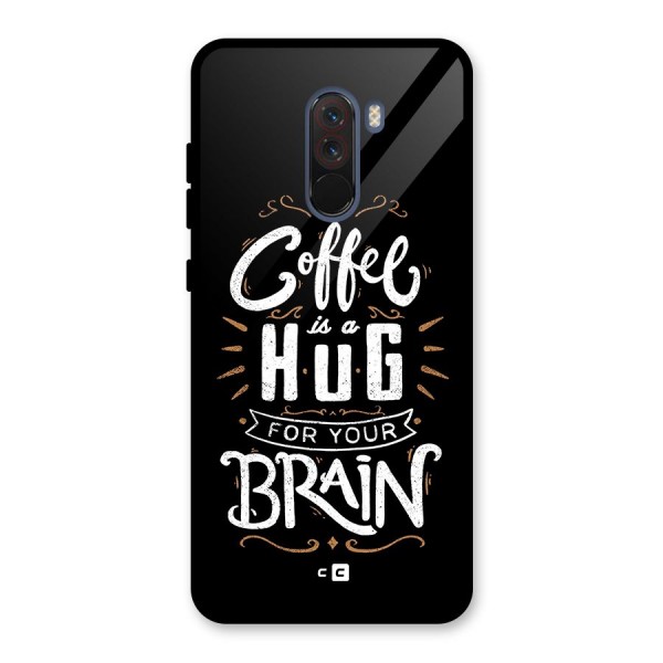 Coffee Brain Glass Back Case for Poco F1