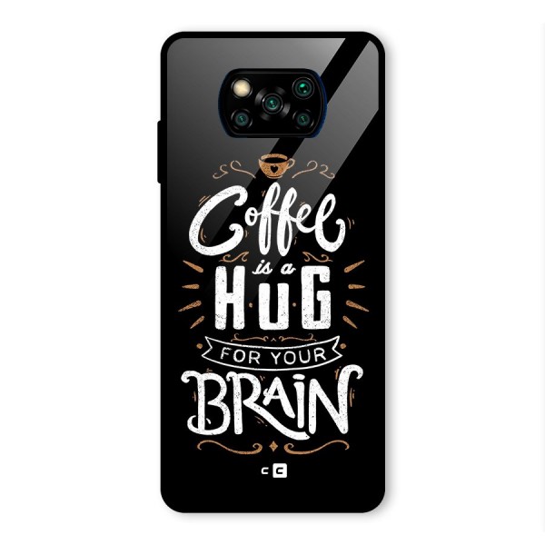 Coffee Brain Glass Back Case for Poco X3 Pro