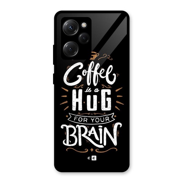 Coffee Brain Glass Back Case for Poco X5 Pro