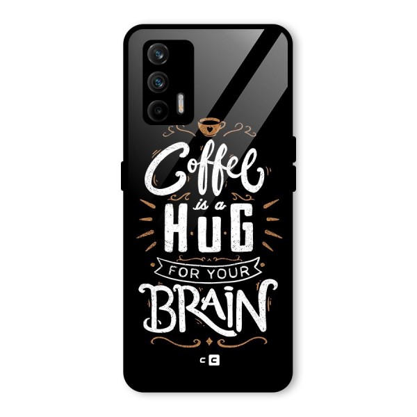 Coffee Brain Glass Back Case for Realme X7 Max